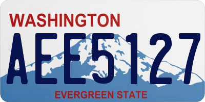 WA license plate AEE5127