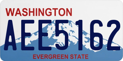 WA license plate AEE5162