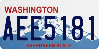 WA license plate AEE5181