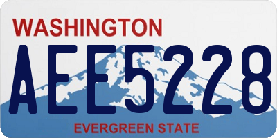 WA license plate AEE5228