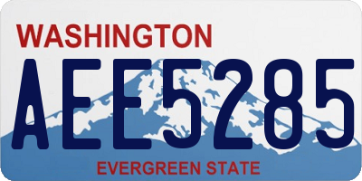 WA license plate AEE5285