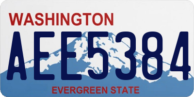 WA license plate AEE5384