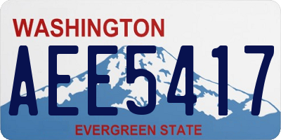 WA license plate AEE5417