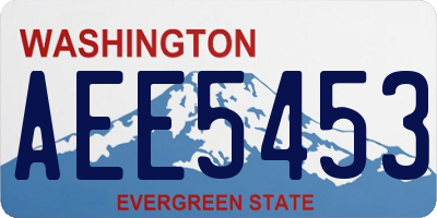 WA license plate AEE5453