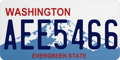 WA license plate AEE5466