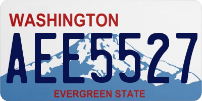WA license plate AEE5527