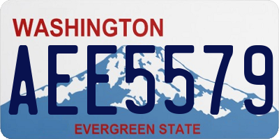 WA license plate AEE5579