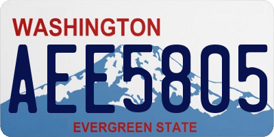 WA license plate AEE5805