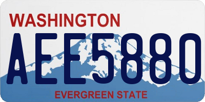 WA license plate AEE5880