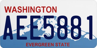 WA license plate AEE5881