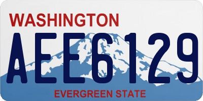 WA license plate AEE6129