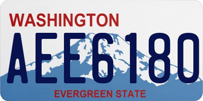 WA license plate AEE6180