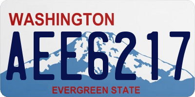 WA license plate AEE6217