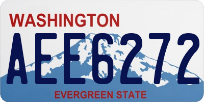 WA license plate AEE6272
