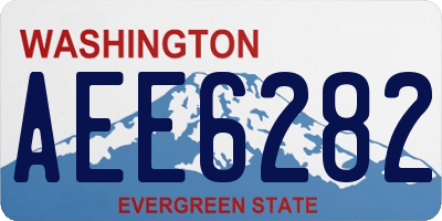 WA license plate AEE6282