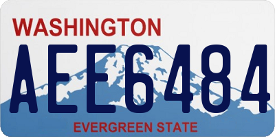 WA license plate AEE6484
