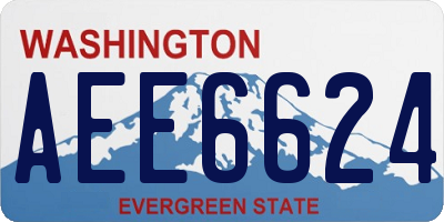 WA license plate AEE6624
