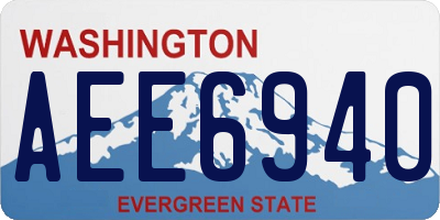 WA license plate AEE6940