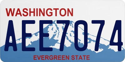 WA license plate AEE7074