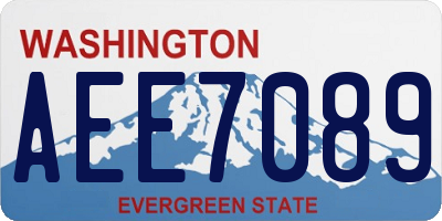 WA license plate AEE7089