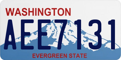 WA license plate AEE7131