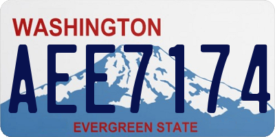 WA license plate AEE7174