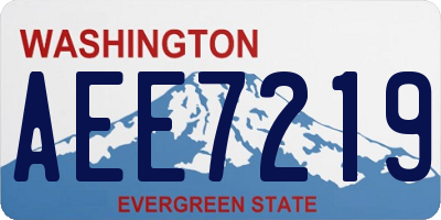 WA license plate AEE7219