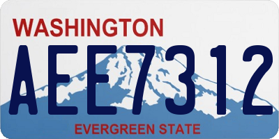 WA license plate AEE7312