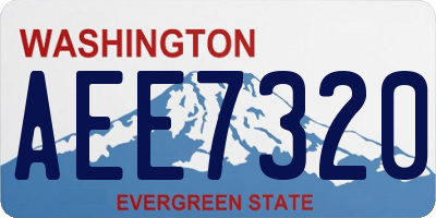 WA license plate AEE7320