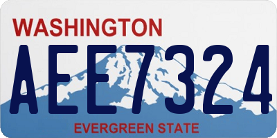 WA license plate AEE7324