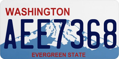 WA license plate AEE7368