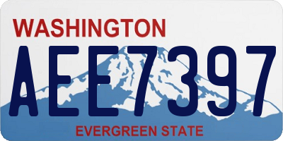 WA license plate AEE7397
