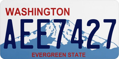 WA license plate AEE7427
