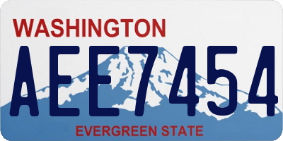WA license plate AEE7454
