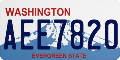 WA license plate AEE7820