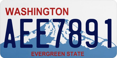 WA license plate AEE7891