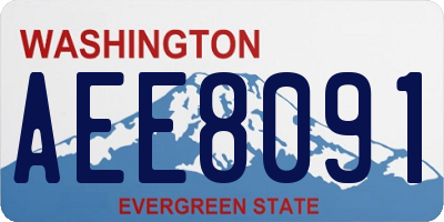 WA license plate AEE8091
