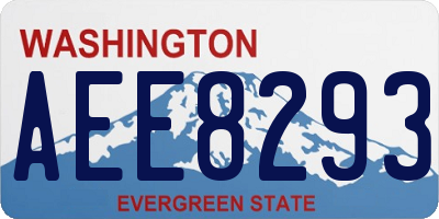 WA license plate AEE8293