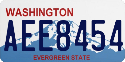 WA license plate AEE8454