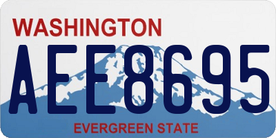 WA license plate AEE8695