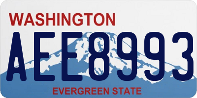 WA license plate AEE8993