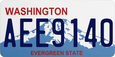 WA license plate AEE9140