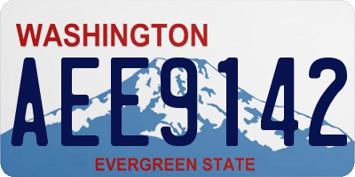 WA license plate AEE9142