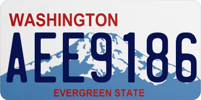 WA license plate AEE9186