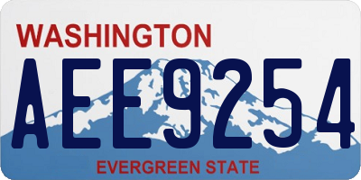 WA license plate AEE9254