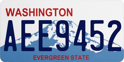WA license plate AEE9452