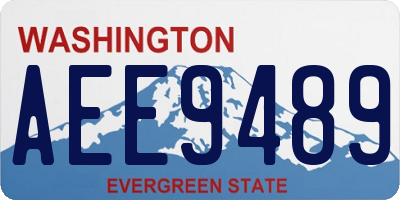 WA license plate AEE9489