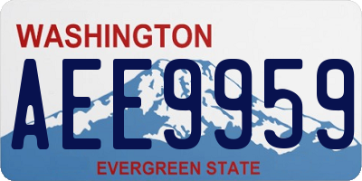 WA license plate AEE9959