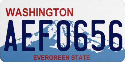 WA license plate AEF0656