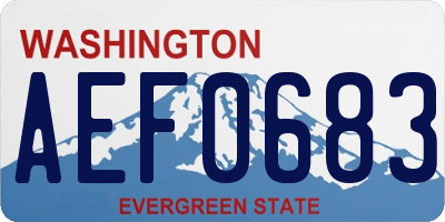 WA license plate AEF0683